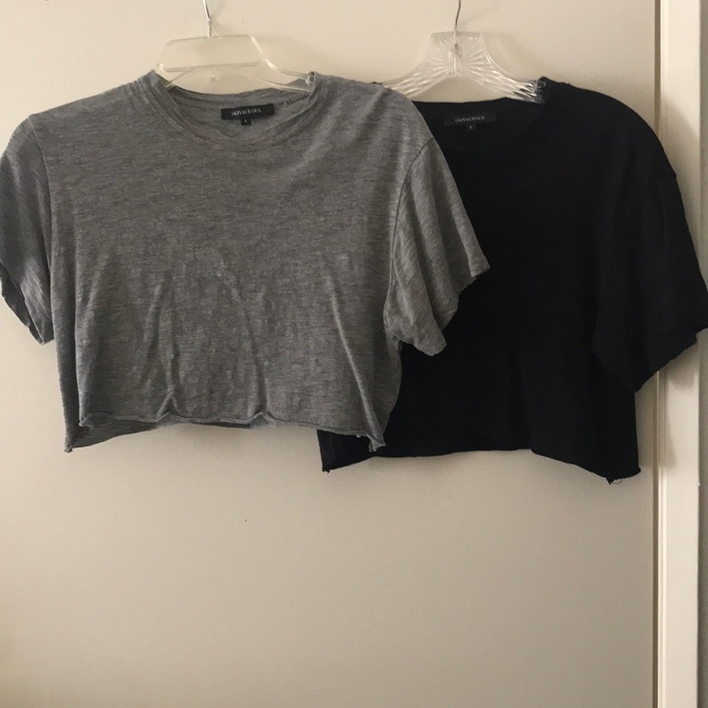 OLIVACEOUS RAW HEM SLUB KNIT CROP TOP